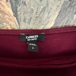 Express bodycon crop top burgundy
